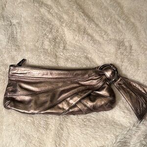 KOOBA pewter leather clutch